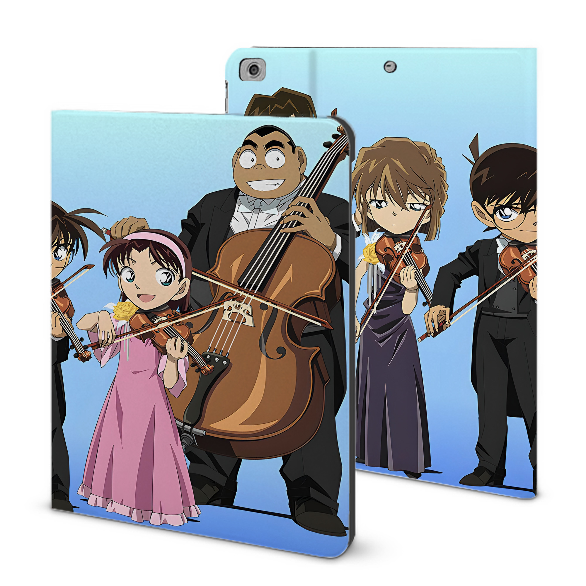 （画像用） 名探偵コナン Detective Conan IPad ケース ブック型 PUレザー TPU 耐衝撃 軽量 薄型 ペン収納なし 全面保護 IPad 各モデル対応